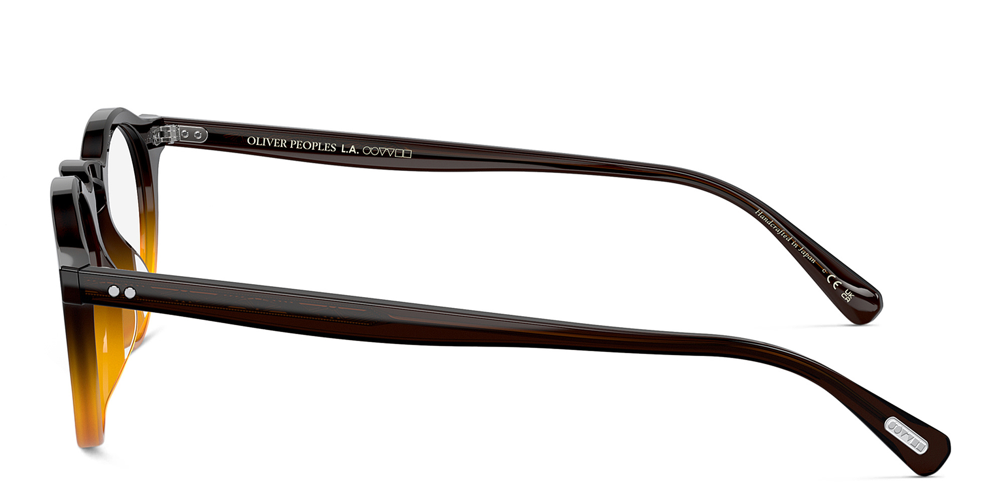 Shop OLIVER PEOPLES OP-13 Unisex Round Eyeglasses in Whisky Gradient online.