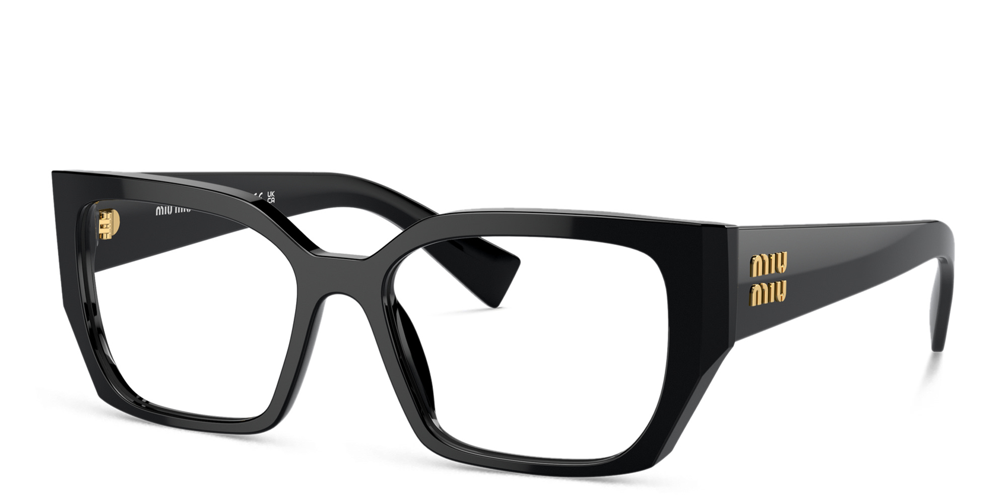 MIU MIU Rectangle Eyeglasses in Black – Product Photo 2