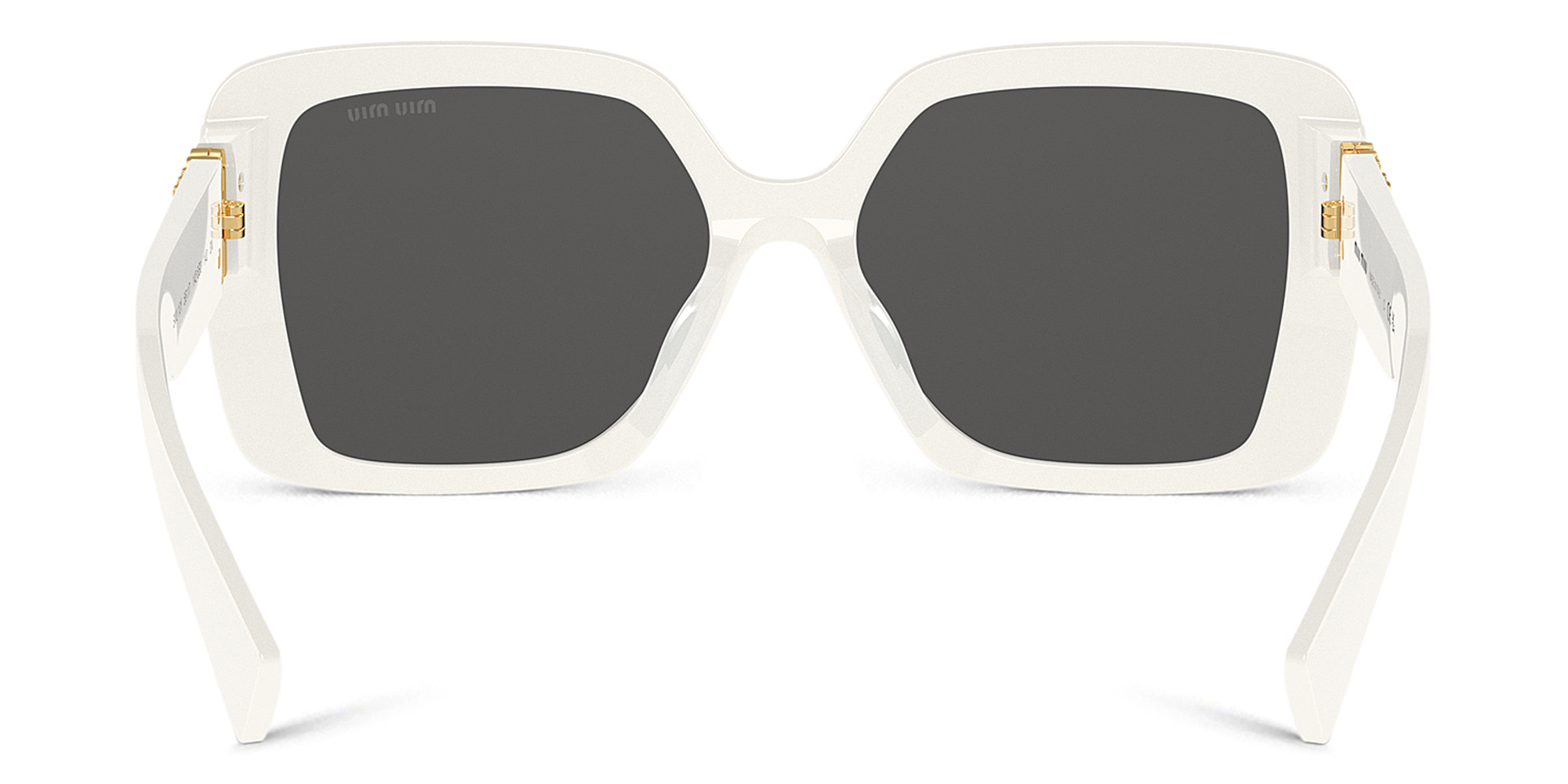 MIU MIU Irregular Sunglasses in White – Product Photo 4