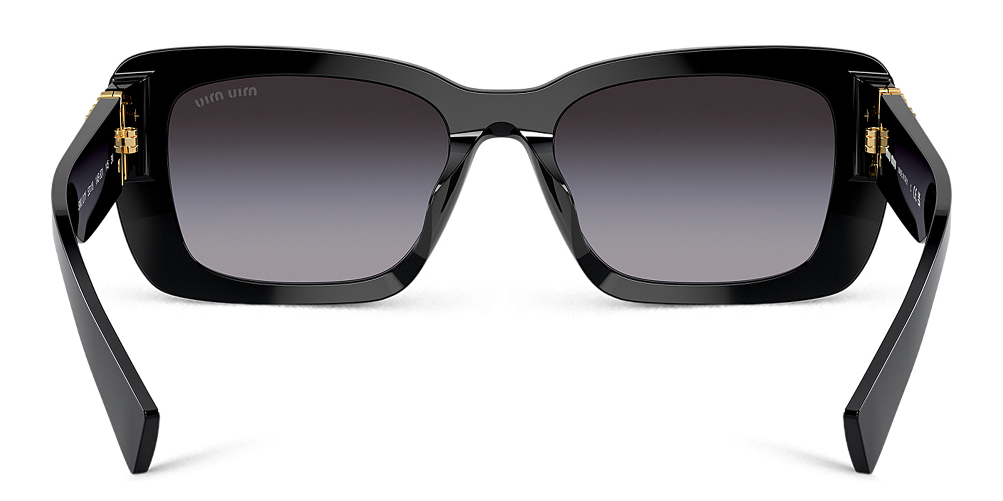 Shop MIU MIU Rectangle Sunglasses in Black online.