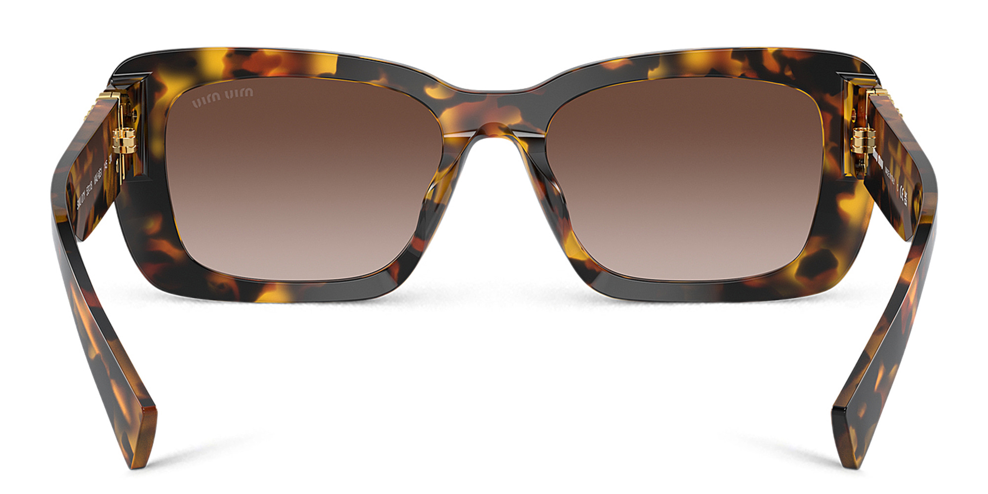 تسوق نظارات شمسية مستطيلة ميو ميو بلون هافان عسلي أونلاين.