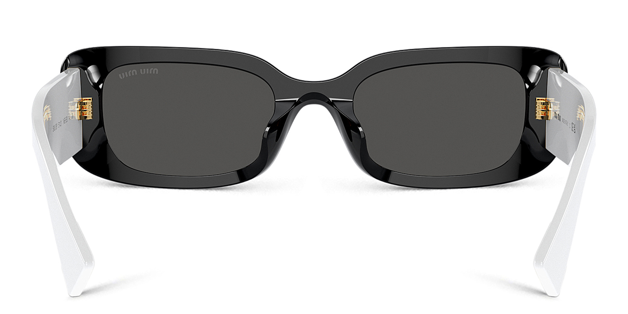 Shop MIU MIU Rectangle Sunglasses in Black online.