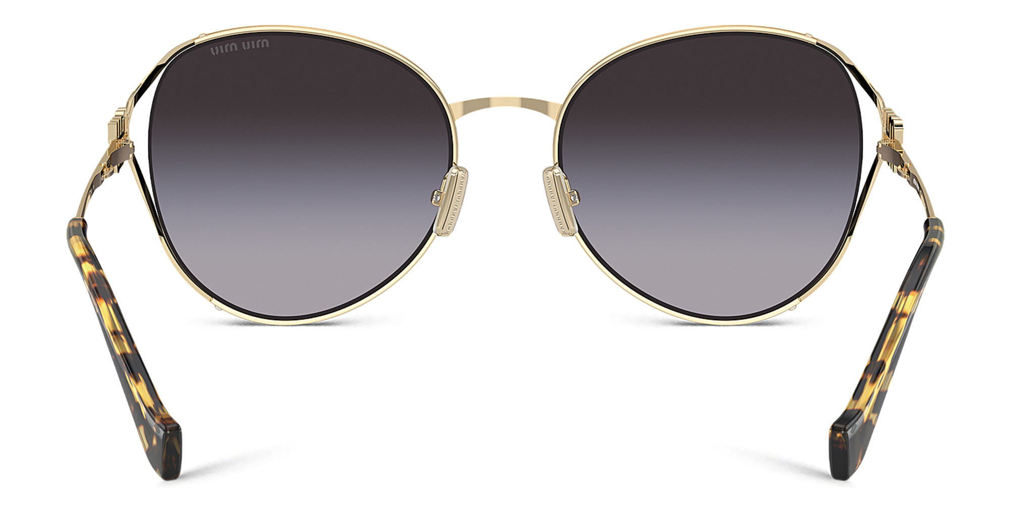 MIU MIU Oversized Panthos Sunglasses in Pale Gold – Product Photo 4