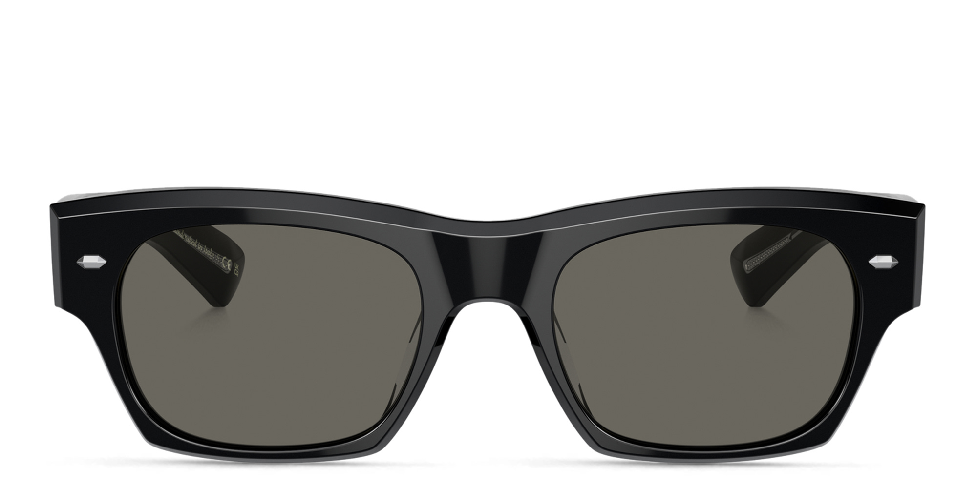 Shop OLIVER PEOPLES Rectangle Sunglasses in Black online.