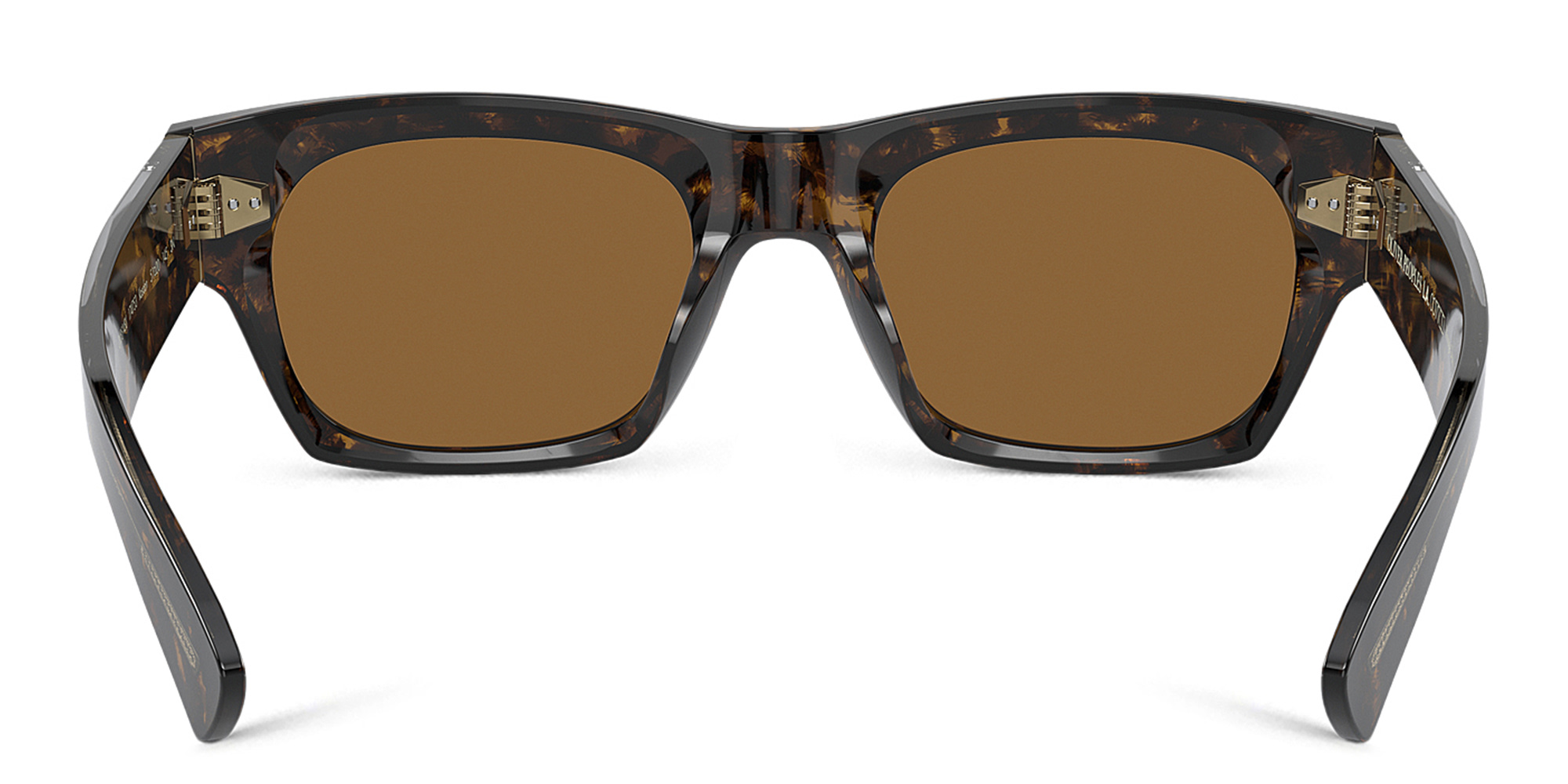 Shop OLIVER PEOPLES Unisex Rectangle Sunglasses in Walnut Tortoise online.