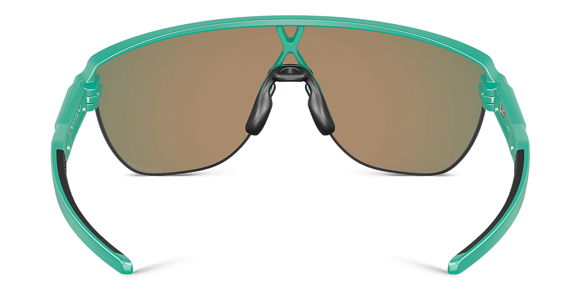 Shop Oakley Half-Rim Mask Sunglasses in Blue online.