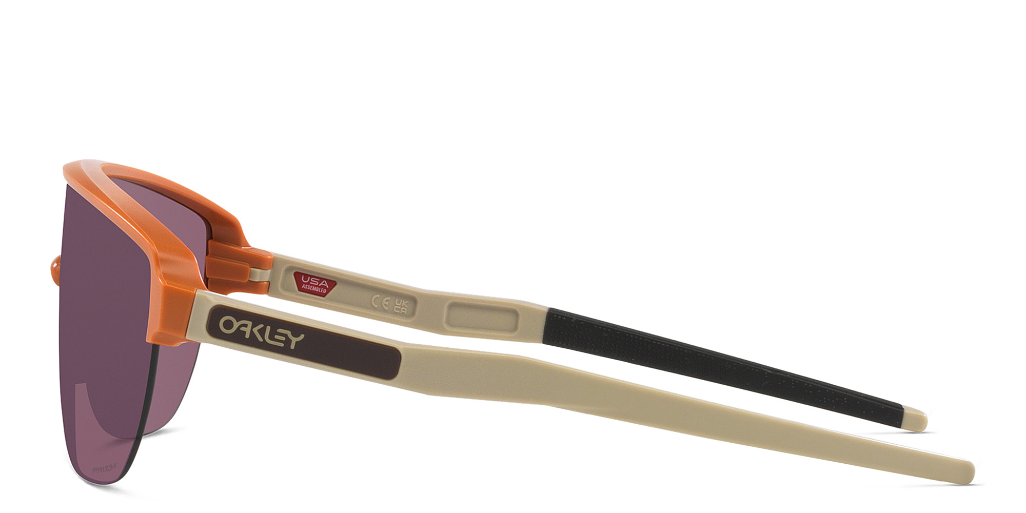 Oakley Corridor Half-Rim Mask Sunglasses in Matte Ginger – Product Photo 3
