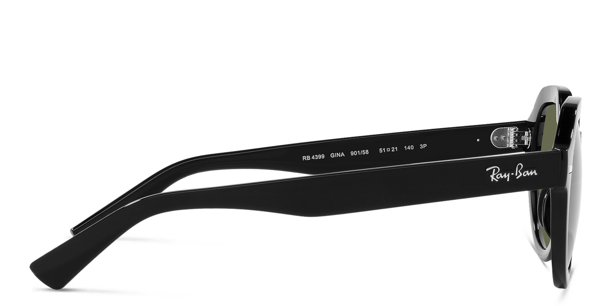 تسوق نظارات شمسية جينا بإطار مربّع للجنسين راي بان بلون أسود أونلاين.