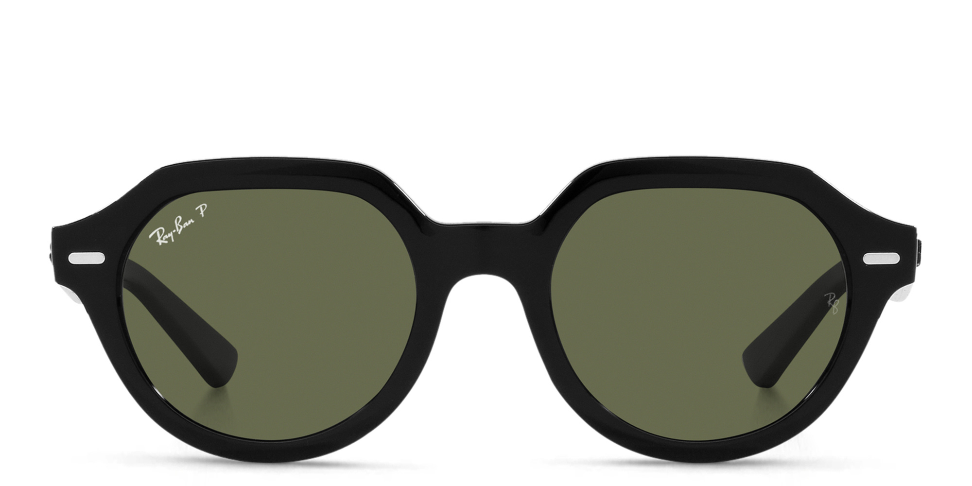 Shop Ray-Ban Gina Unisex Square Sunglasses in Black online.