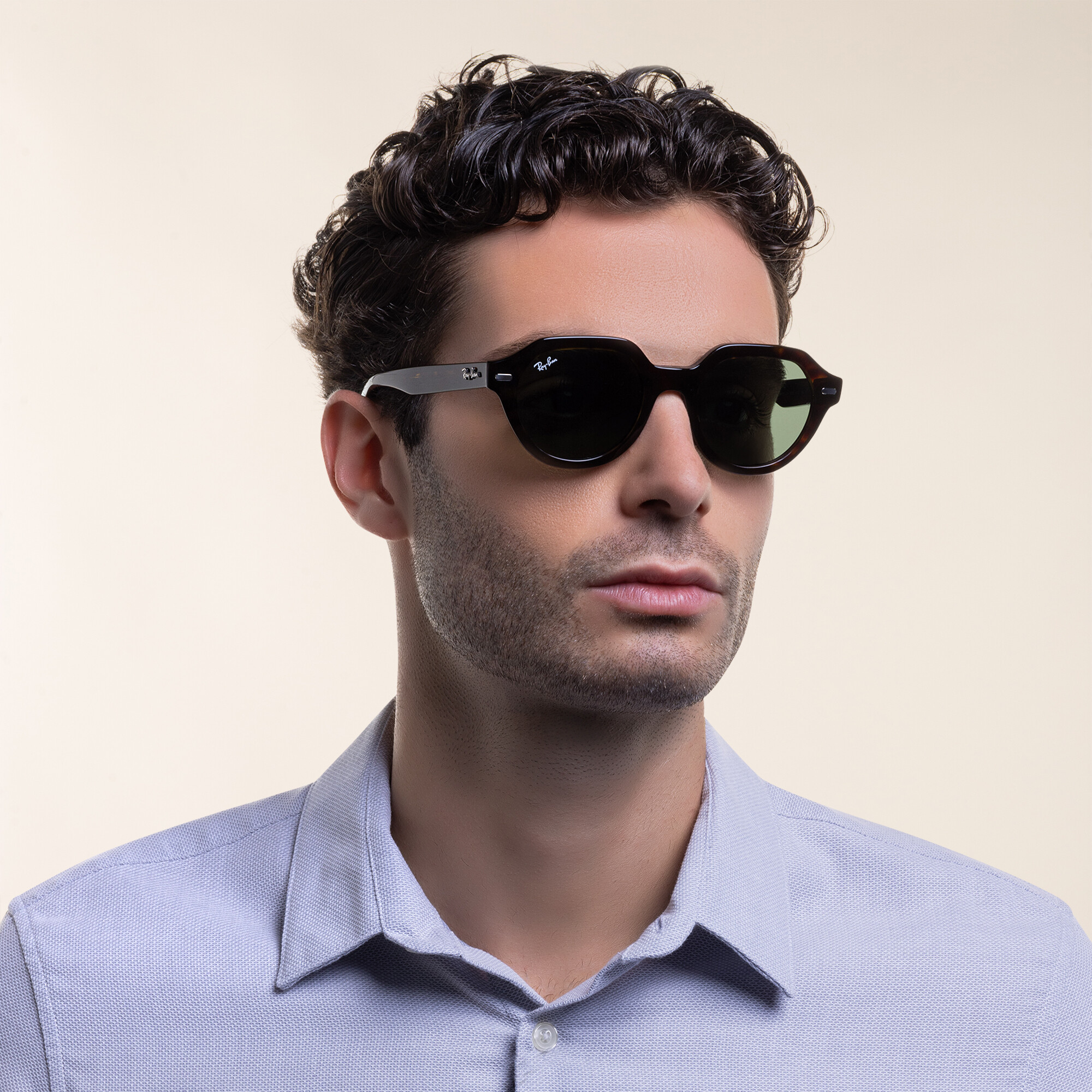 Shop Ray-Ban Unisex Square Sunglasses in Havana online.