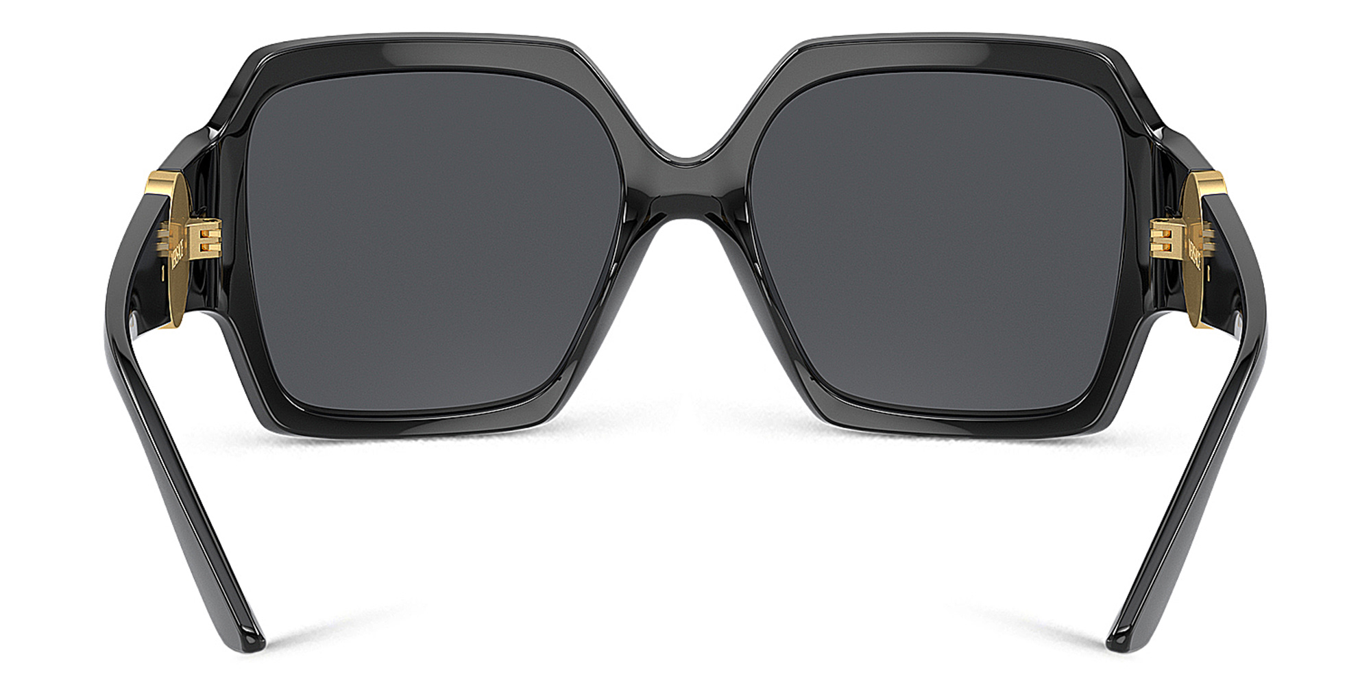 VERSACE Medusa Oversized Square Sunglasses in Black – Product Photo 4