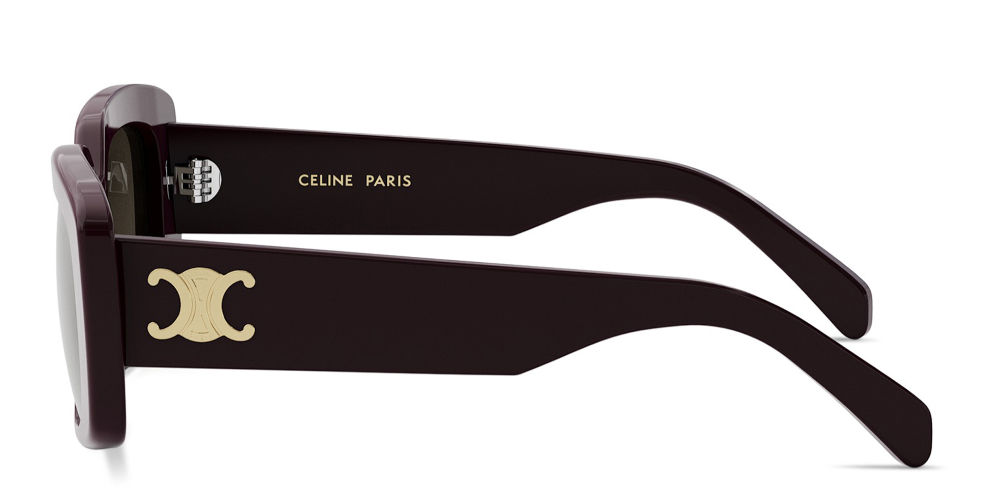 CELINE Triomphe Violet Irregular Sunglasses in Solid purple – Product Photo 3
