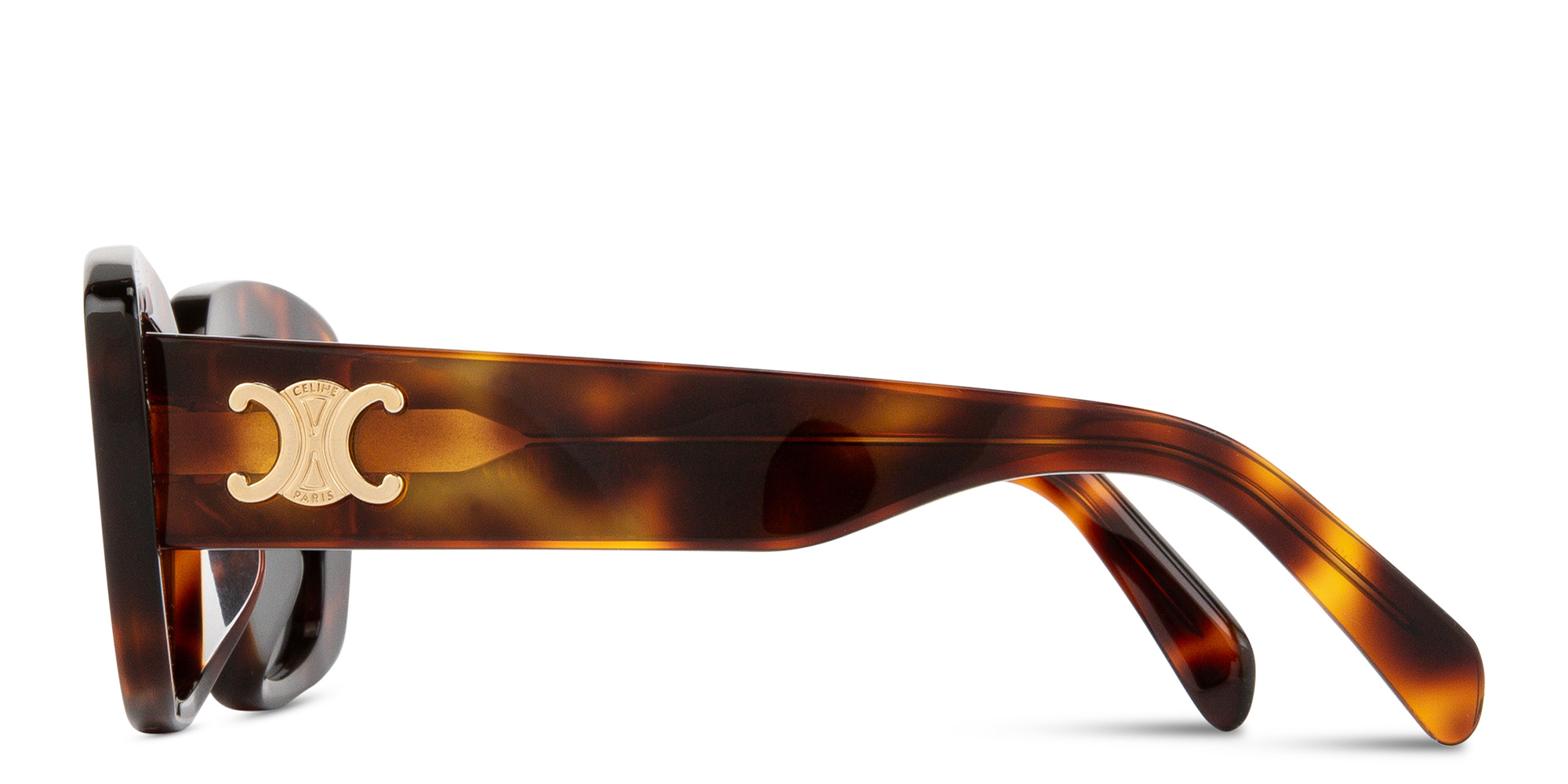 Shop CELINE Triomphe Geometric Sunglasses in Havana online.