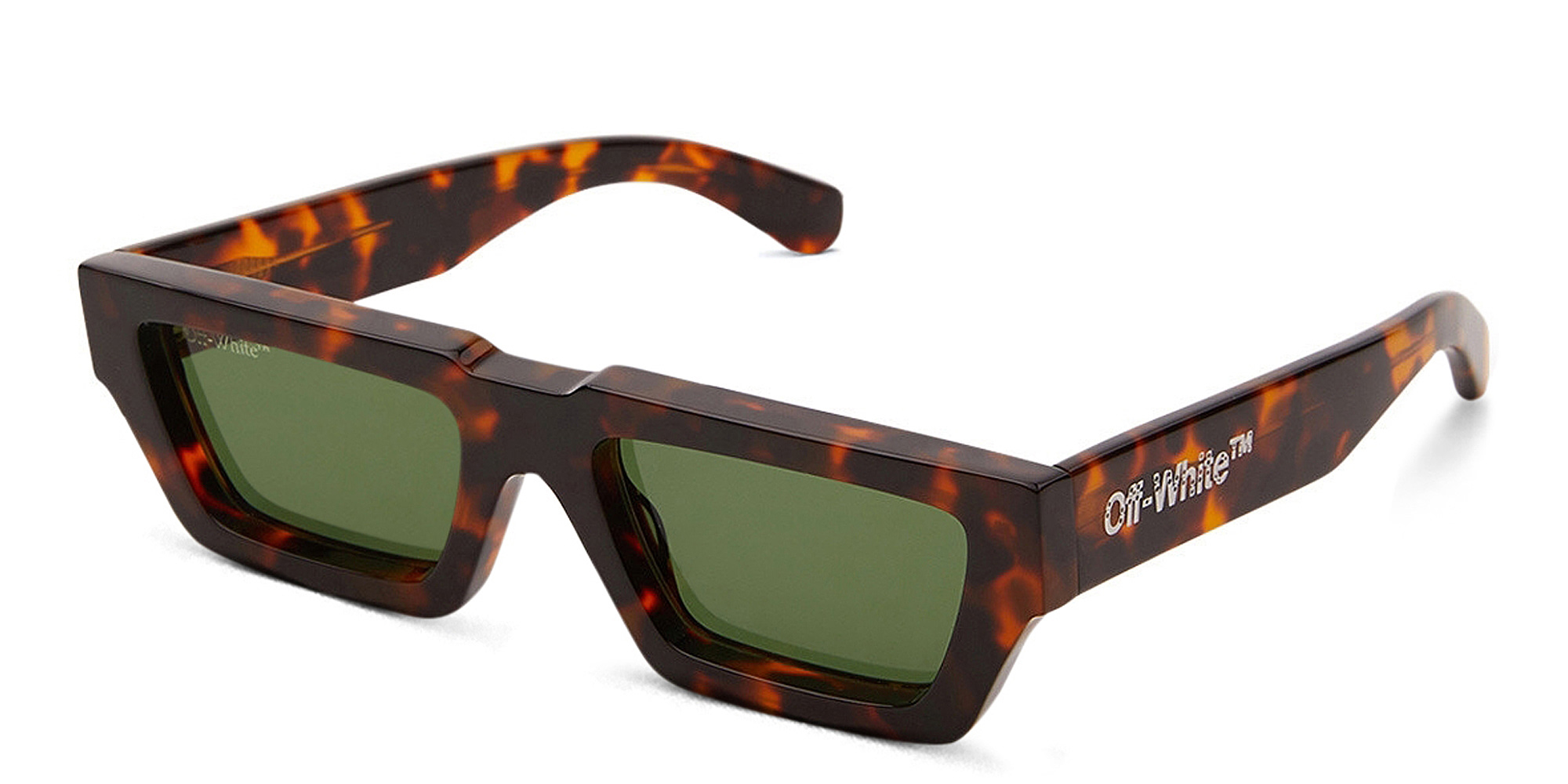 Shop OFF WHITE Unisex Square Sunglasses in Havana online.