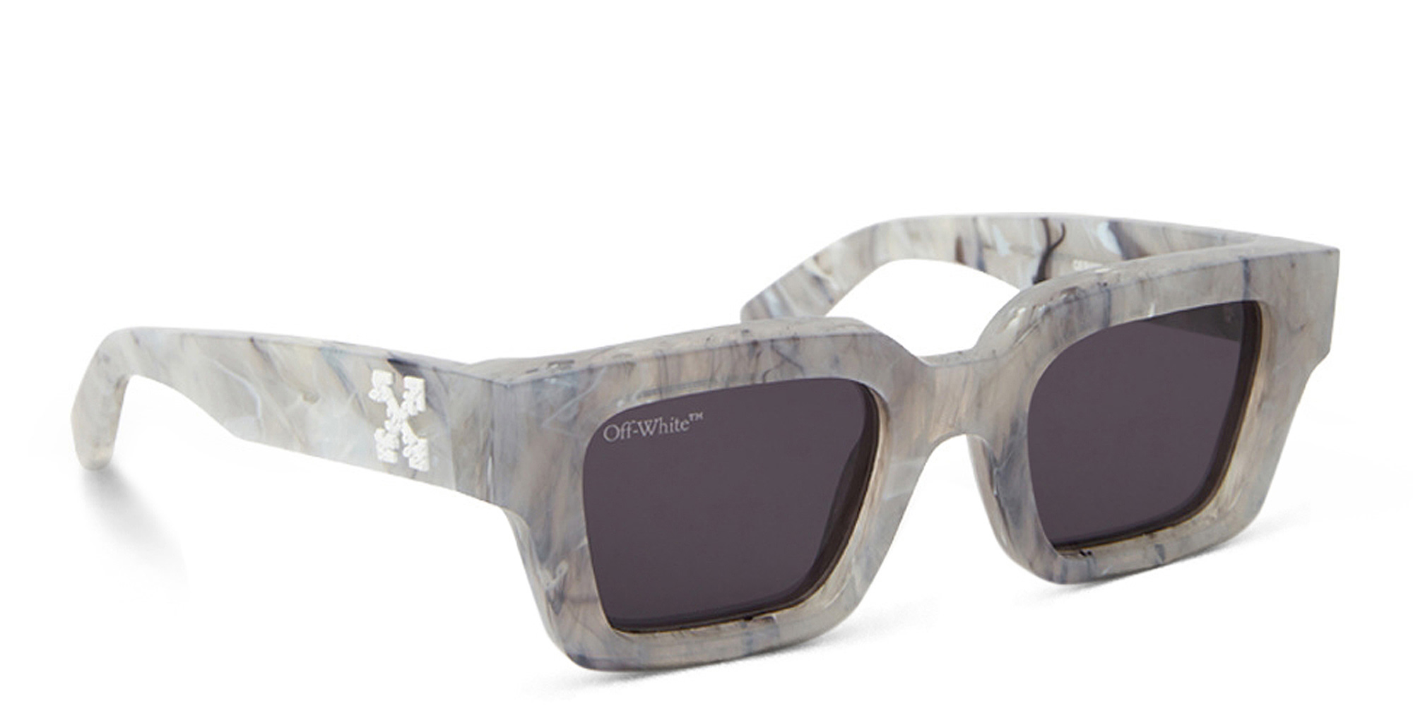 نظارات شمسية مربّعة للجنسين من أوف وايت بلون رمادي - صورة المنتج 2