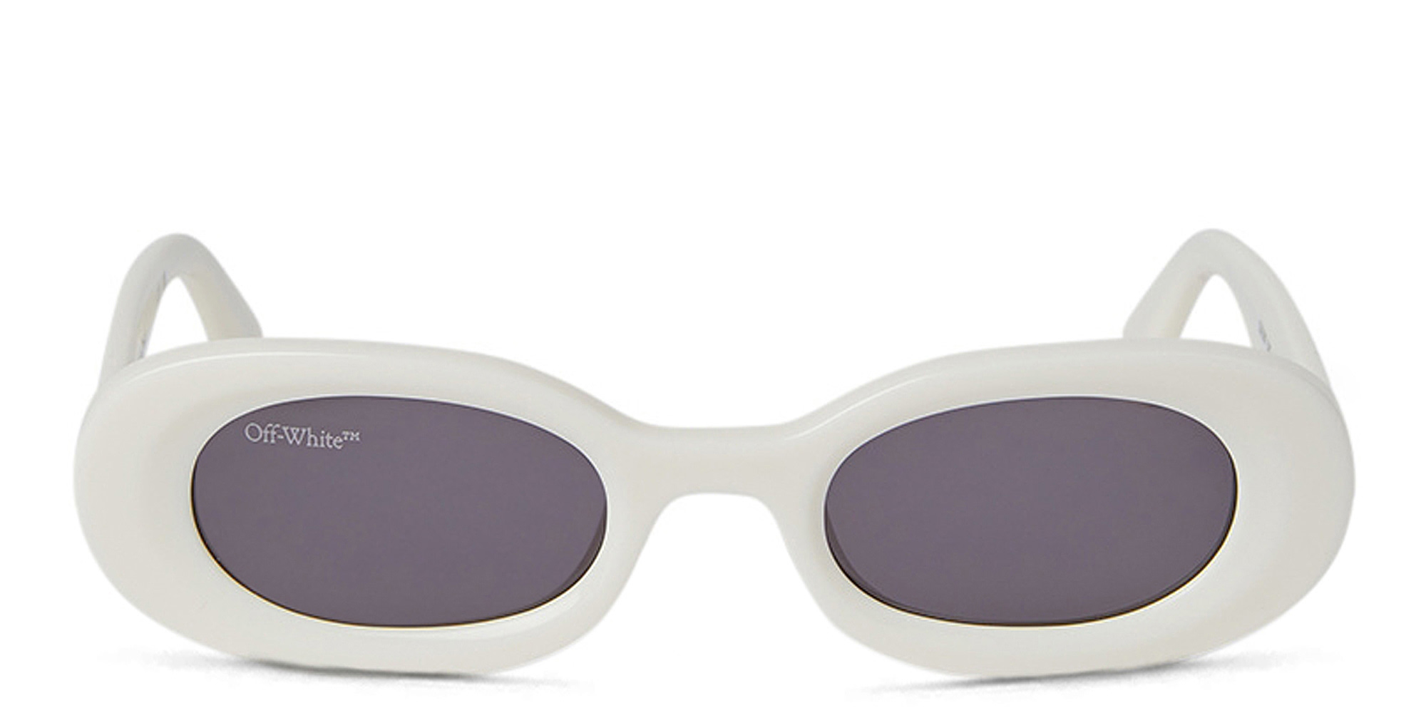 OFF WHITE Amalfi Unisex Oval Sunglasses in White – Product Photo 1