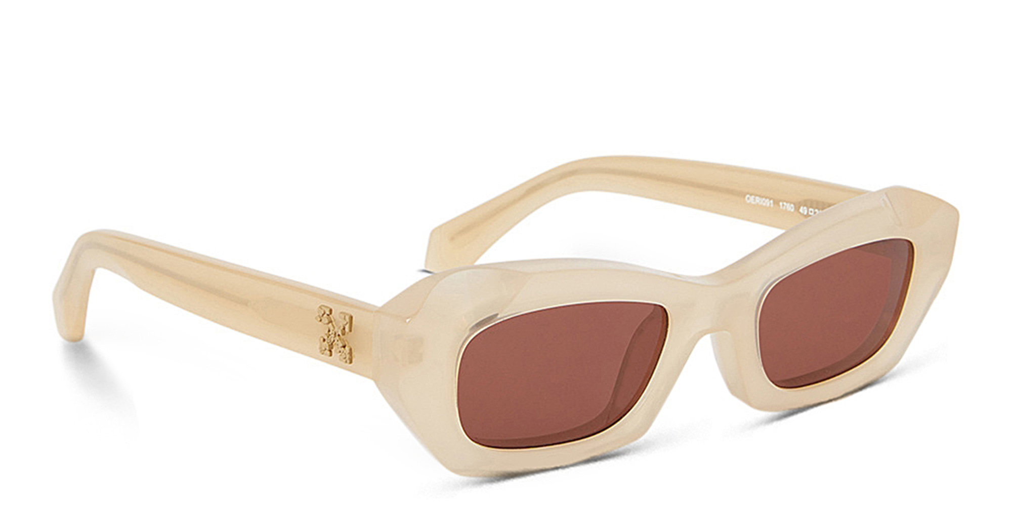 OFF WHITE Unisex Cat-Eye Sunglasses in Beige – Product Photo 2