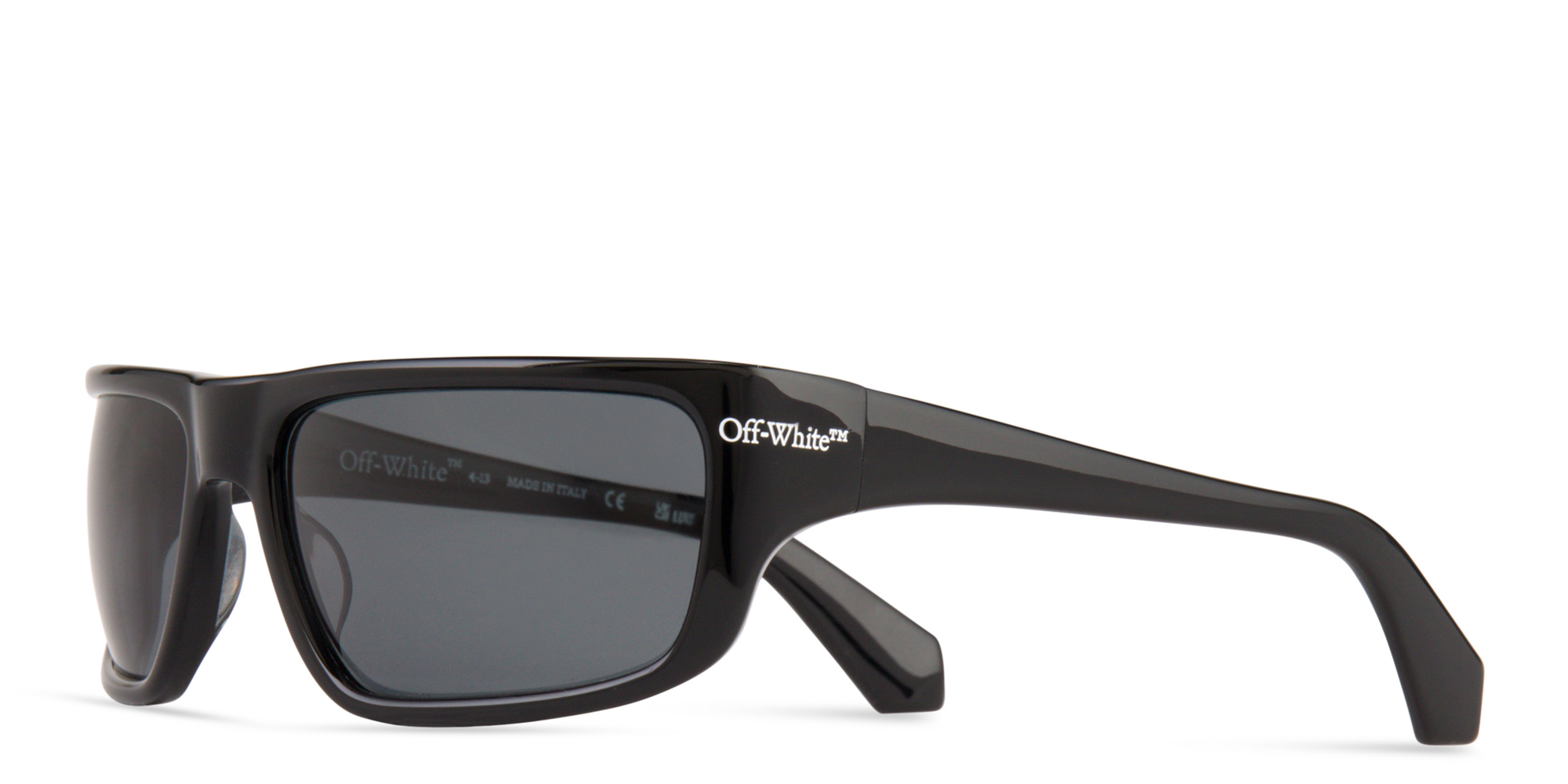 Shop OFF WHITE Bologna Unisex Rectangle Sunglasses in Black online.