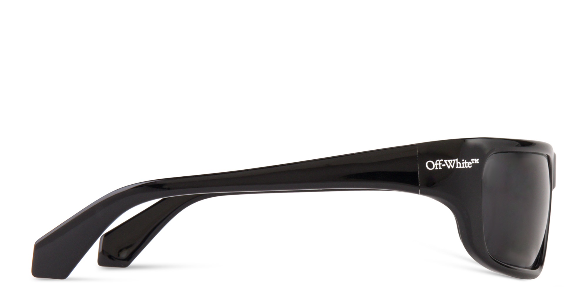 Shop OFF WHITE Bologna Unisex Rectangle Sunglasses in Black online.