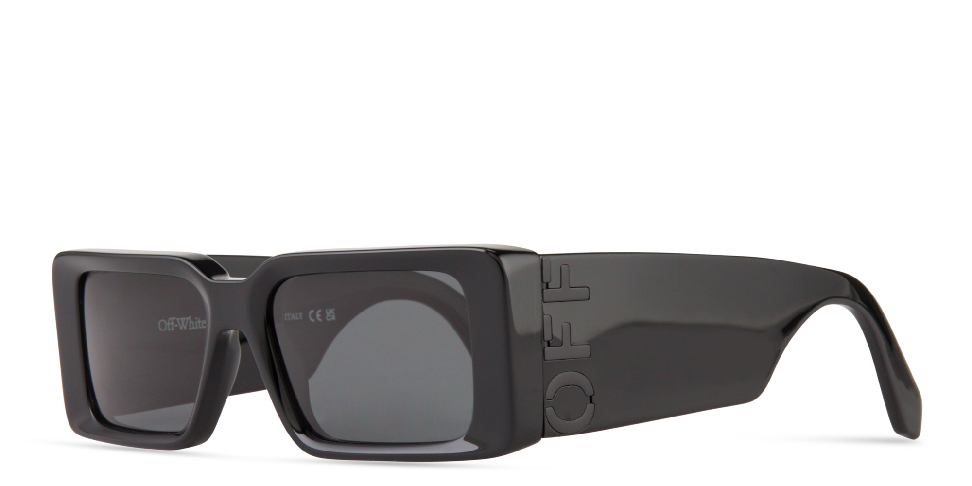 OFF WHITE Milano Unisex Rectangle Sunglasses in Black – Product Photo 2