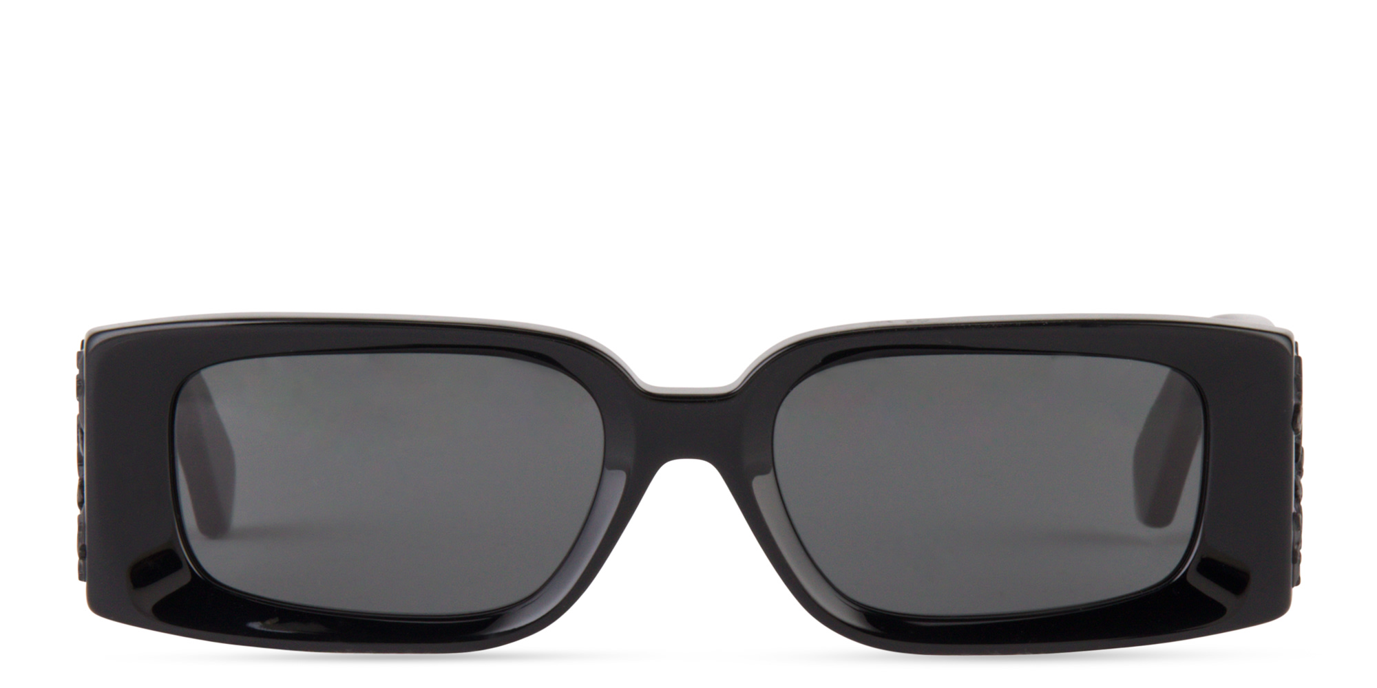 Shop OFF WHITE Roma Unisex Rectangle Sunglasses in Black online.