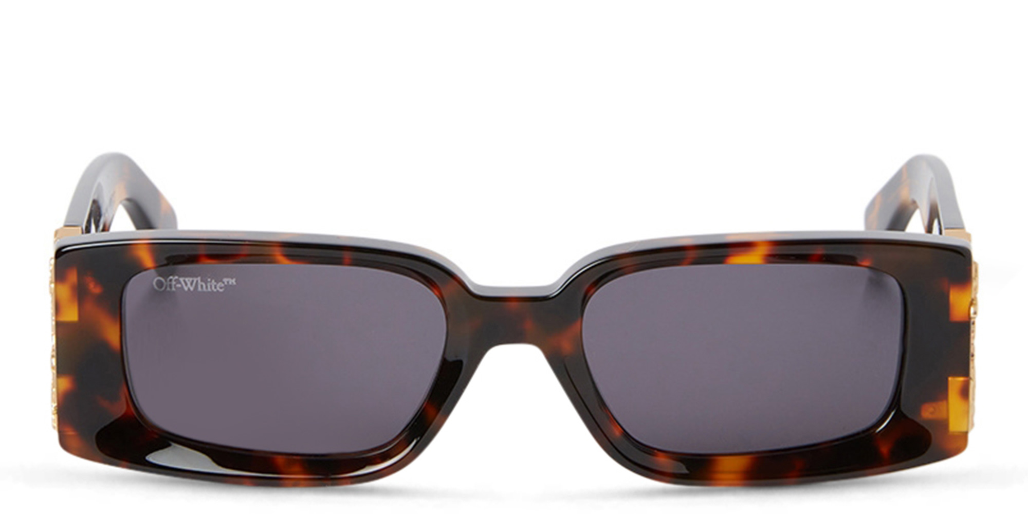 Shop OFF WHITE Roma Unisex Rectangle Sunglasses in Havana online.