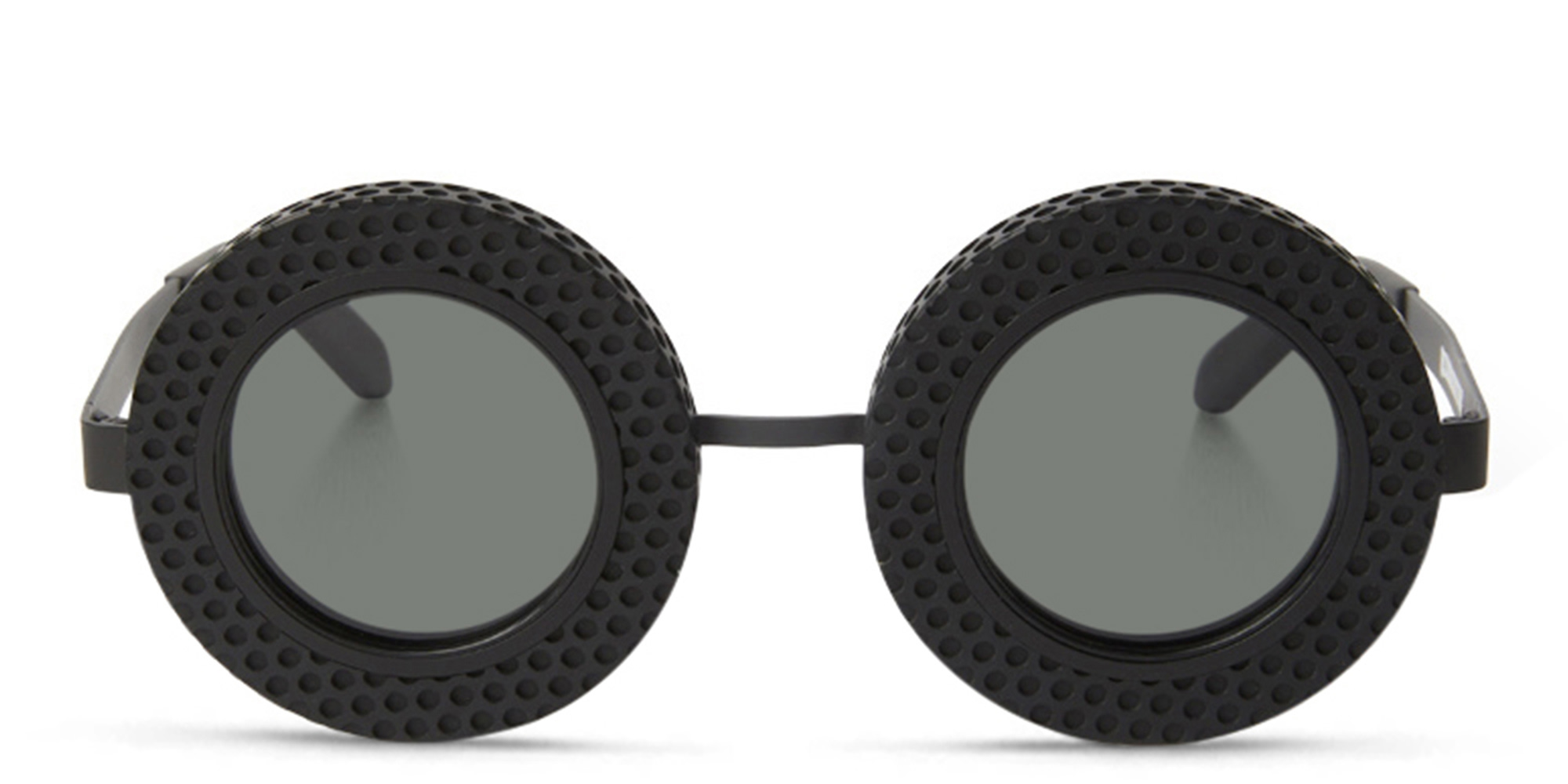 Shop OFF WHITE Chicago Unisex Round Sunglasses in Black online.