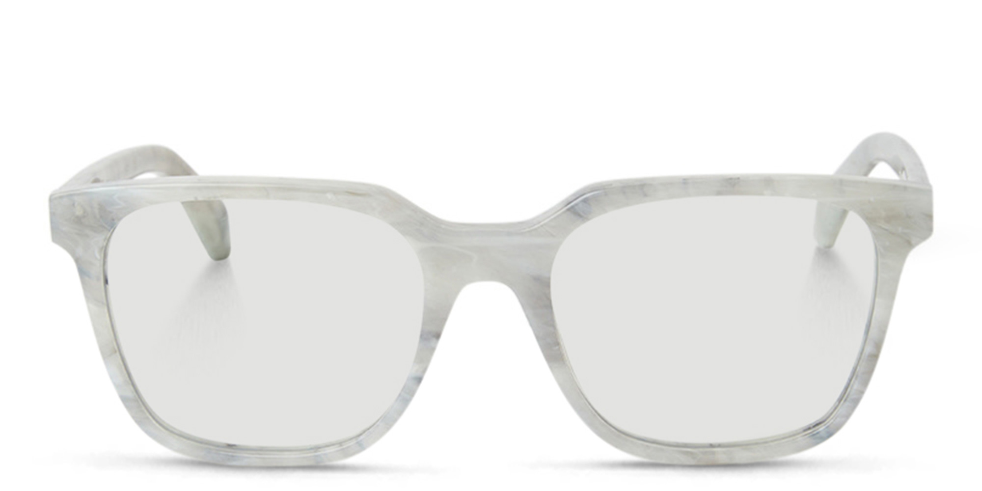 OFF WHITE Unisex Square Eyeglasses in Marble – Product Photo 1