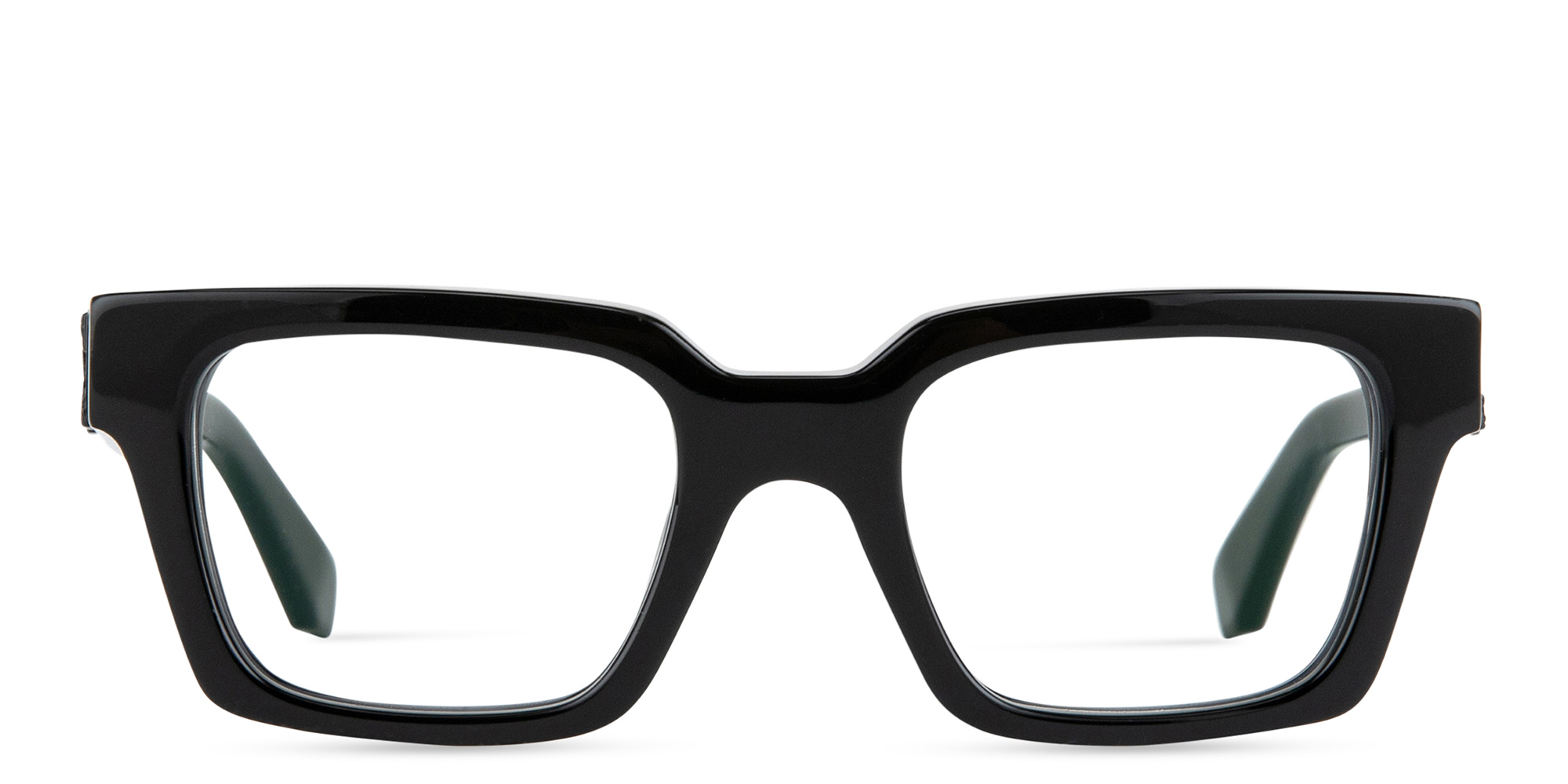نظارات طبية كليب أون بإطار مربّع للجنسين من أوف وايت بلون أسود - صورة المنتج 1