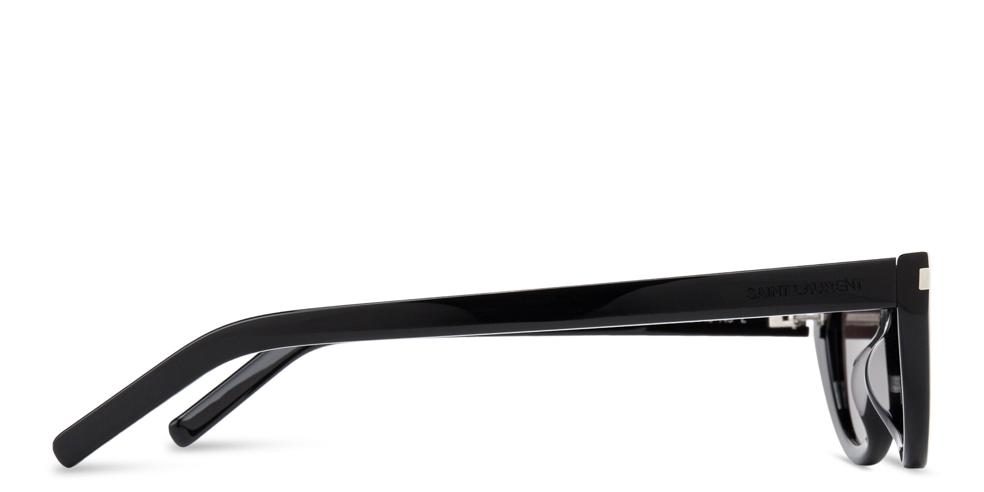 SAINT LAURENT Unisex Half-Rim Cat-Eye Sunglasses in Black – Product Photo 4