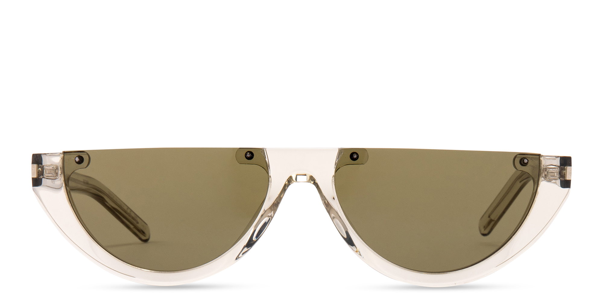 SAINT LAURENT Unisex Half-Rim Cat-Eye Sunglasses in Clear – Product Photo 1