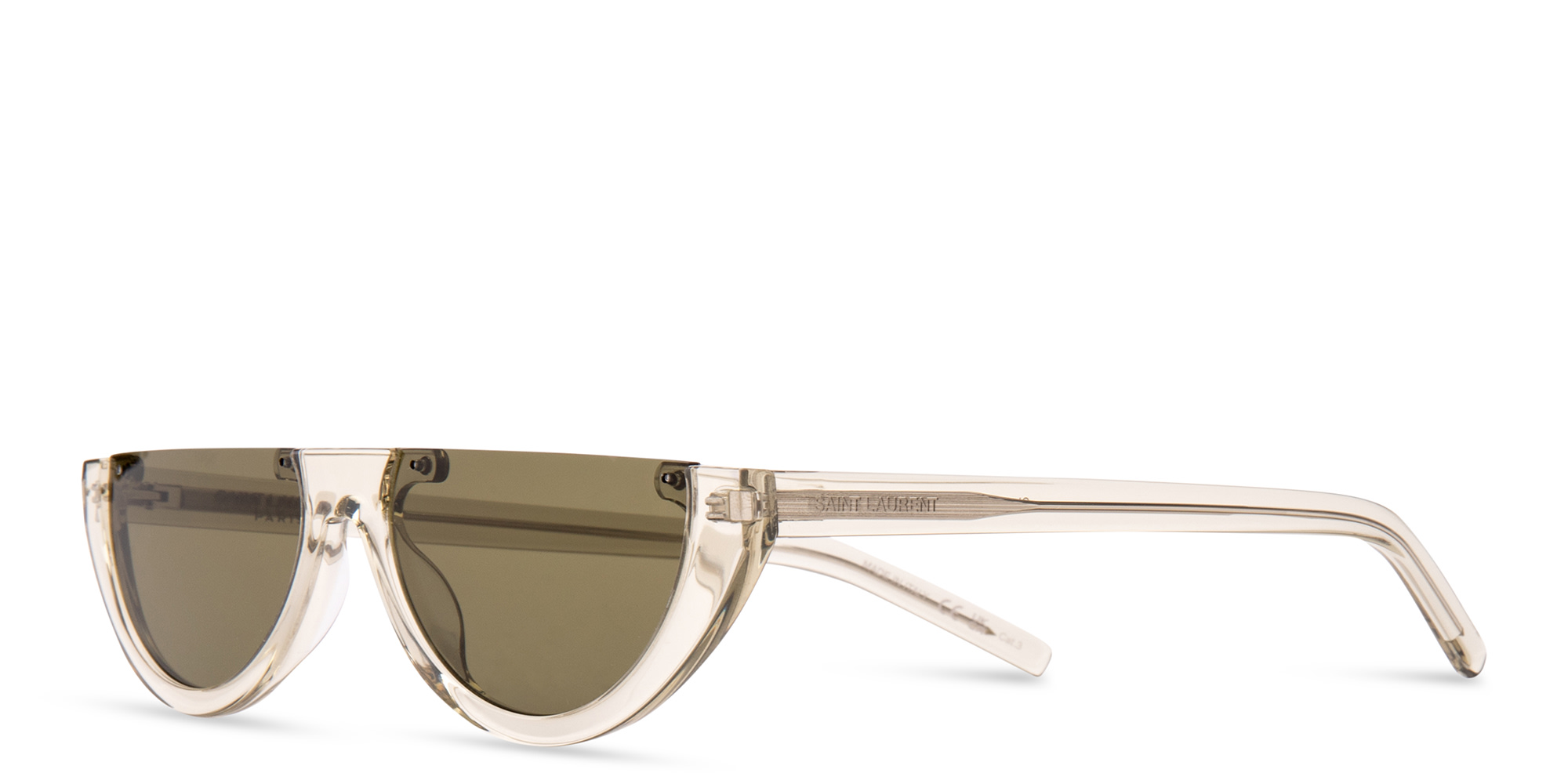 SAINT LAURENT Unisex Half-Rim Cat-Eye Sunglasses in Clear – Product Photo 2