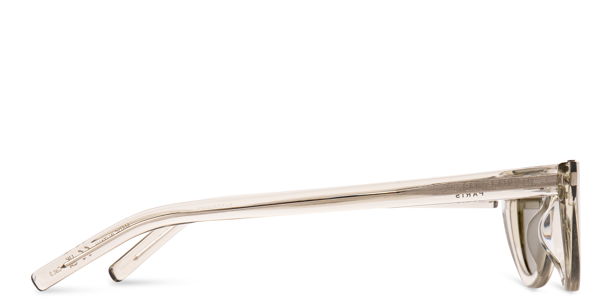 SAINT LAURENT Unisex Half-Rim Cat-Eye Sunglasses in Clear – Product Photo 4