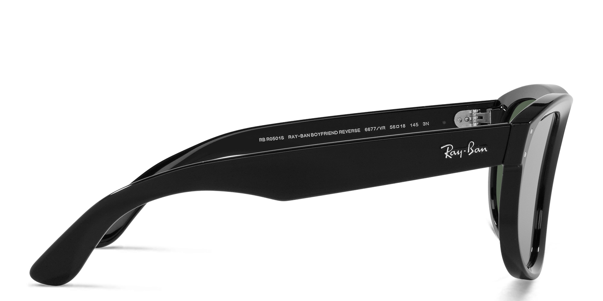 Shop Ray-Ban Reverse Unisex Square Sunglasses in Black online.