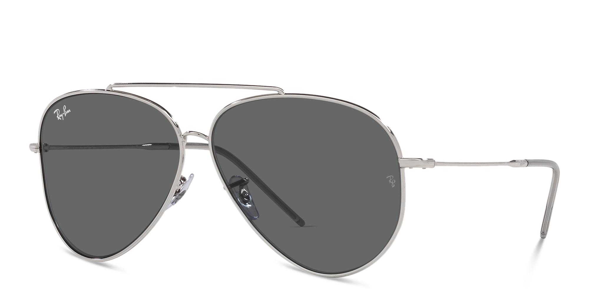 Shop Ray-Ban Reverse Unisex Pilot Sunglasses in Silver online.