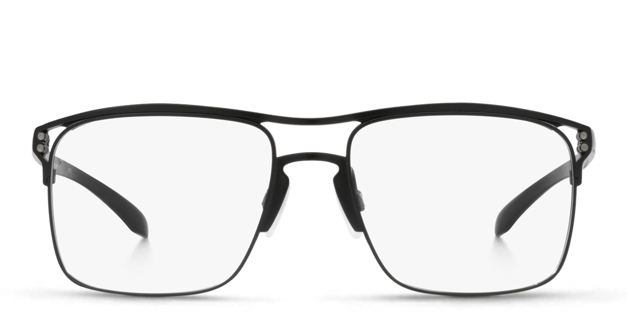 Shop Oakley Rectangle Eyeglasses in Satin Black online.