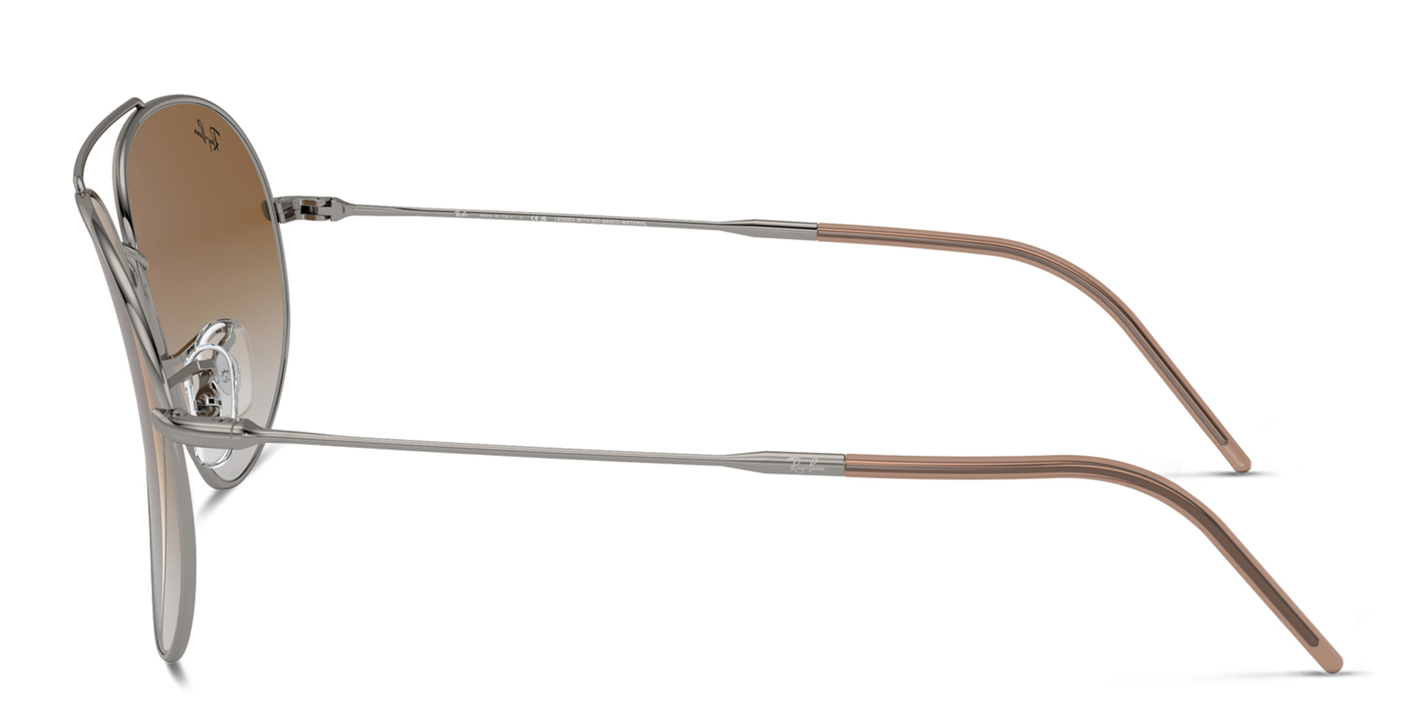 نظارات شمسية أفياتور ريفيرس واسعة للجنسين من راي بان بلون رصاصي - صورة المنتج 3