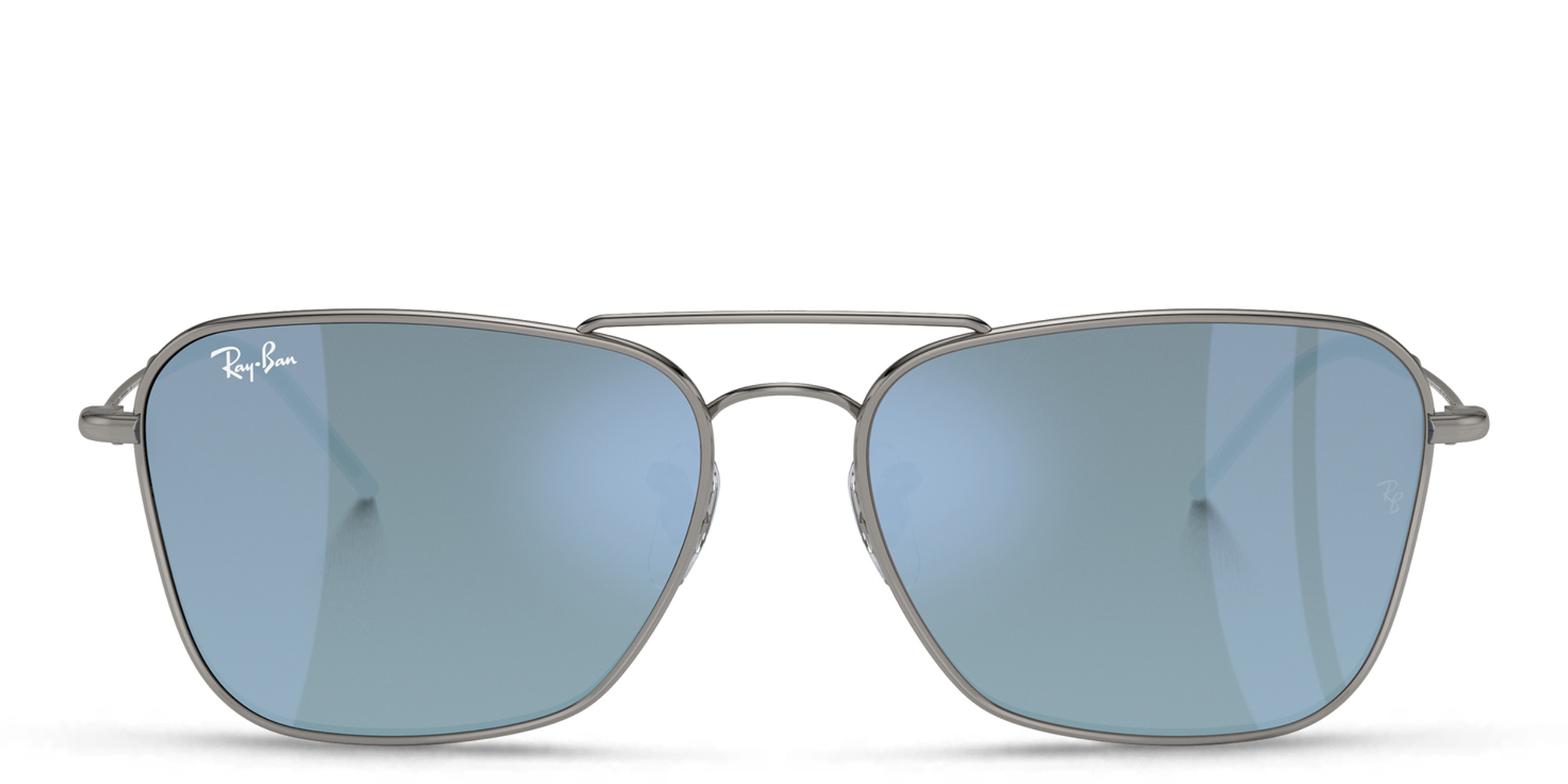 Shop Ray-Ban Caravan Reverse Unisex Wide Square Sunglasses in Gunmetal online.