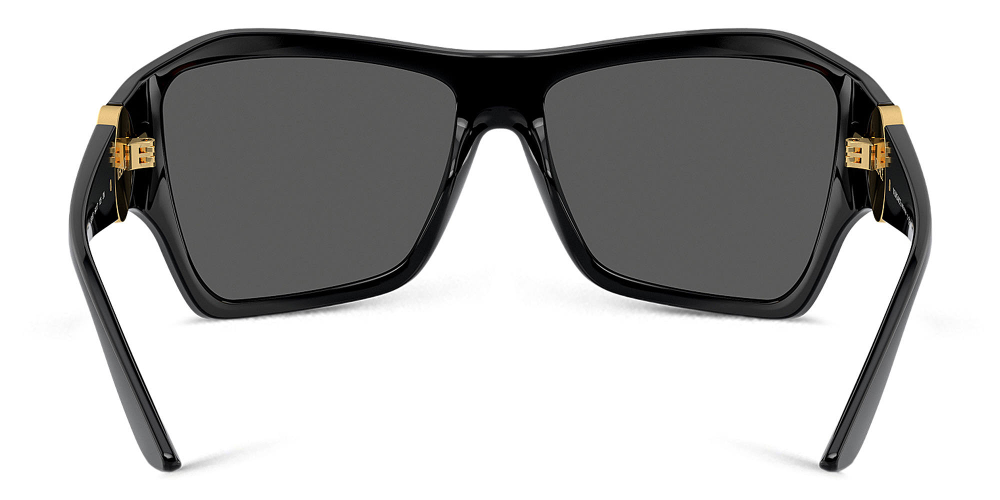 VERSACE Medusa Oversized Irregular Sunglasses in Black – Product Photo 4
