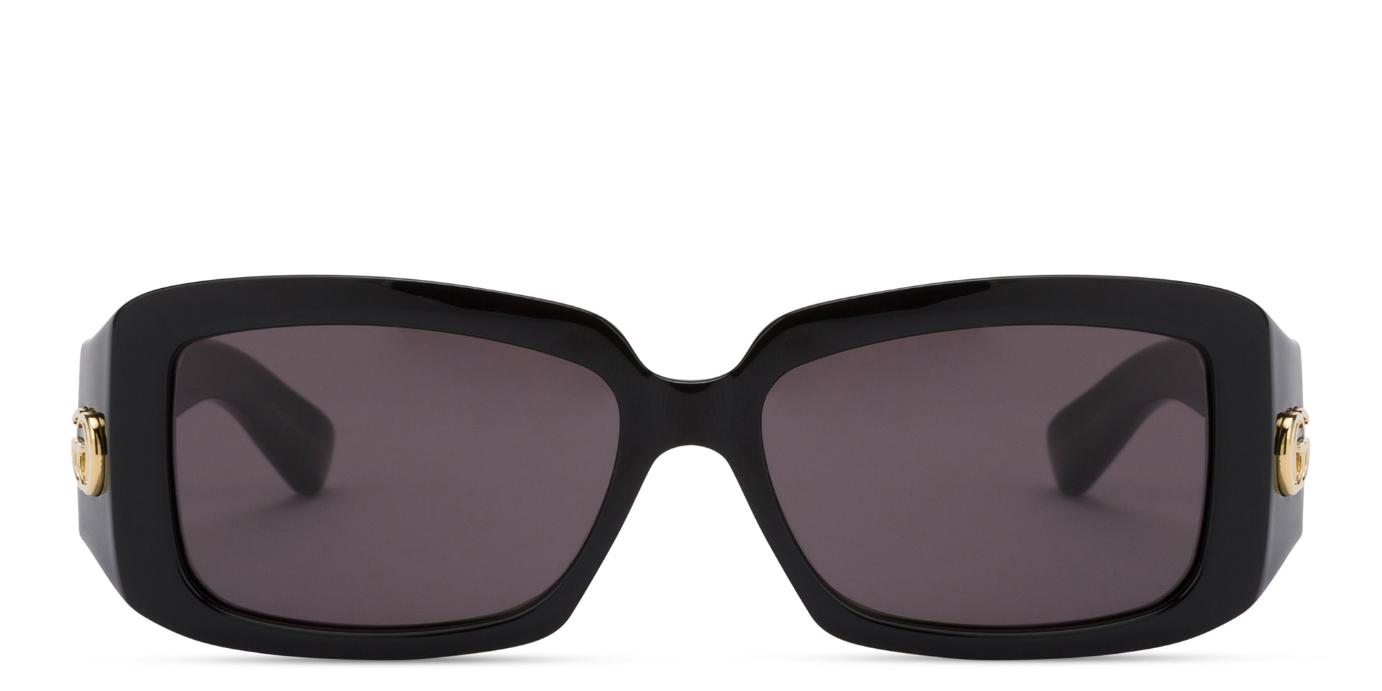 نظارات شمسية مستطيلة GG من غوتشي بلون أسود - صورة المنتج 1