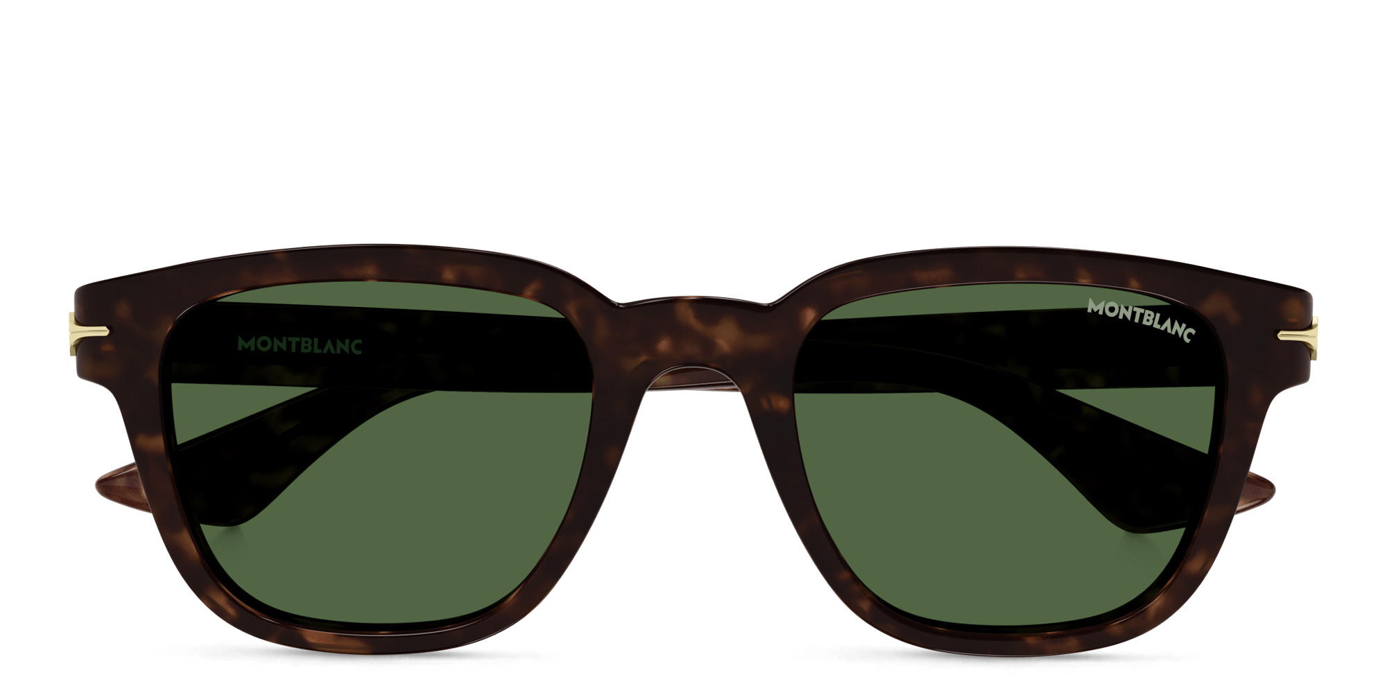 Shop MONTBLANC Square Sunglasses in Havana online.