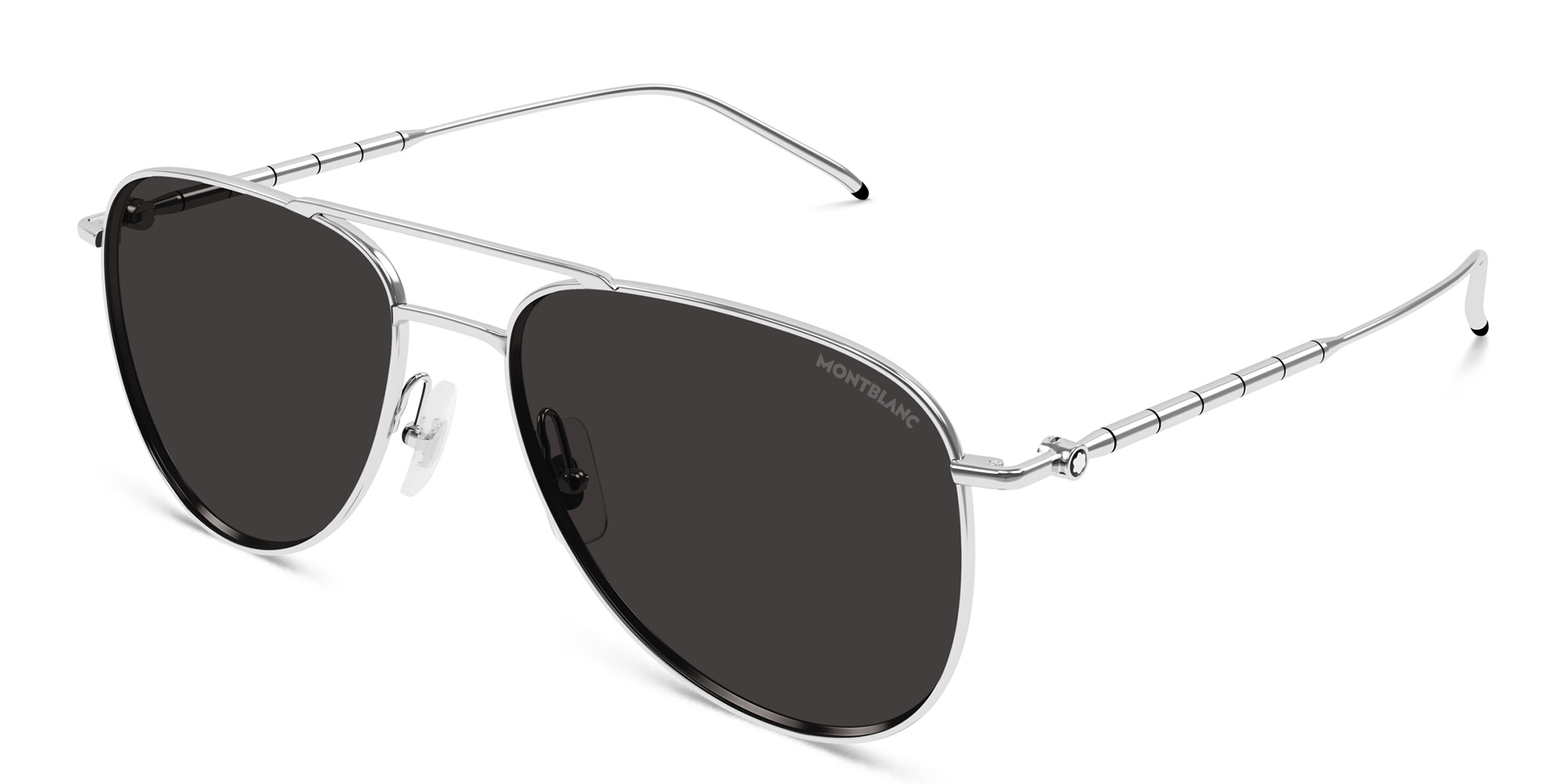 MONTBLANC Pilot Sunglasses in Silver – Product Photo 2