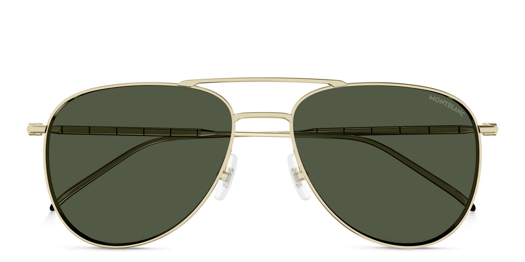 Shop MONTBLANC Pilot Sunglasses in Gold online.