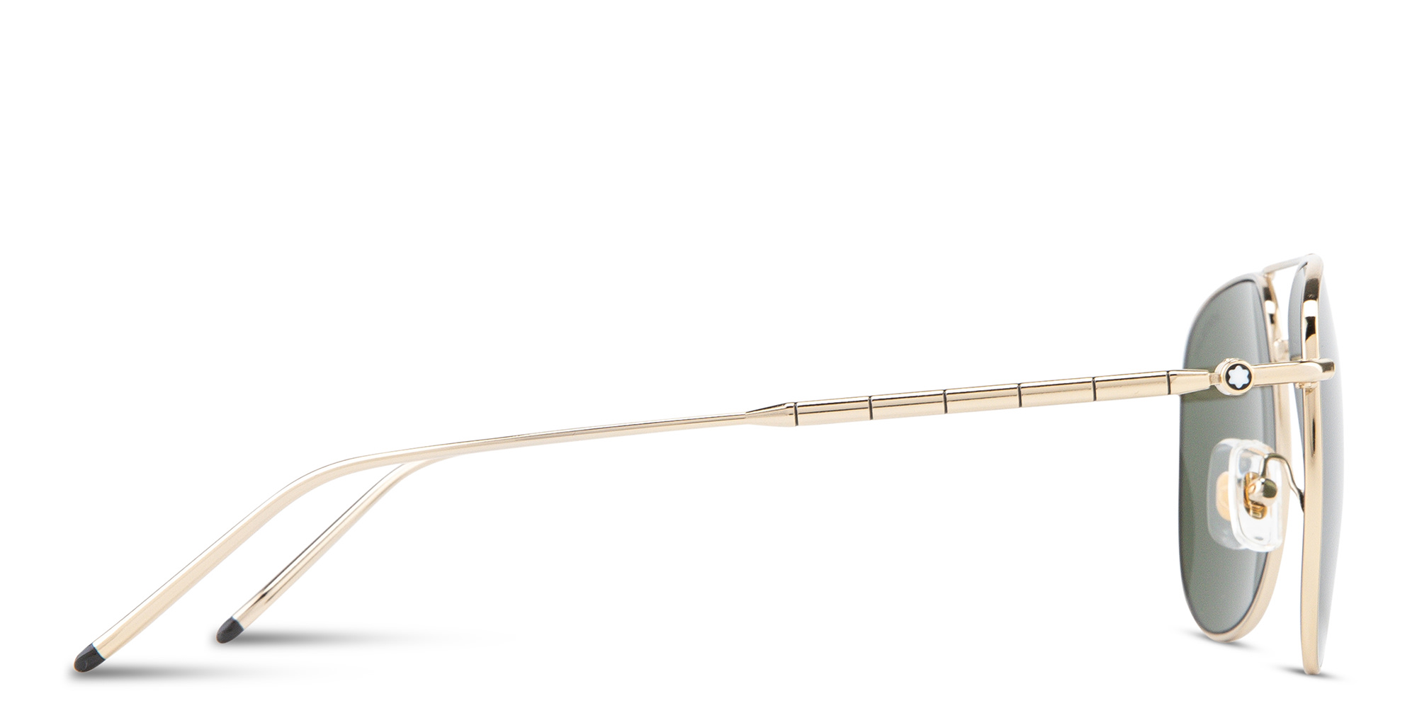 Shop MONTBLANC Pilot Sunglasses in Gold online.