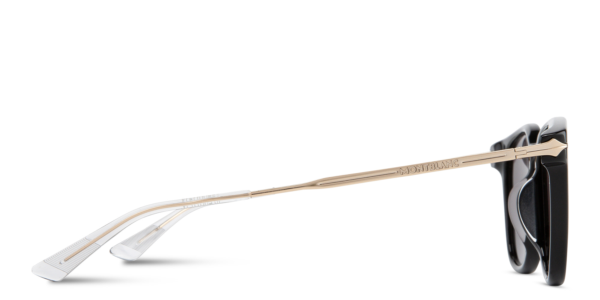 Shop MONTBLANC Square Sunglasses in Black online.