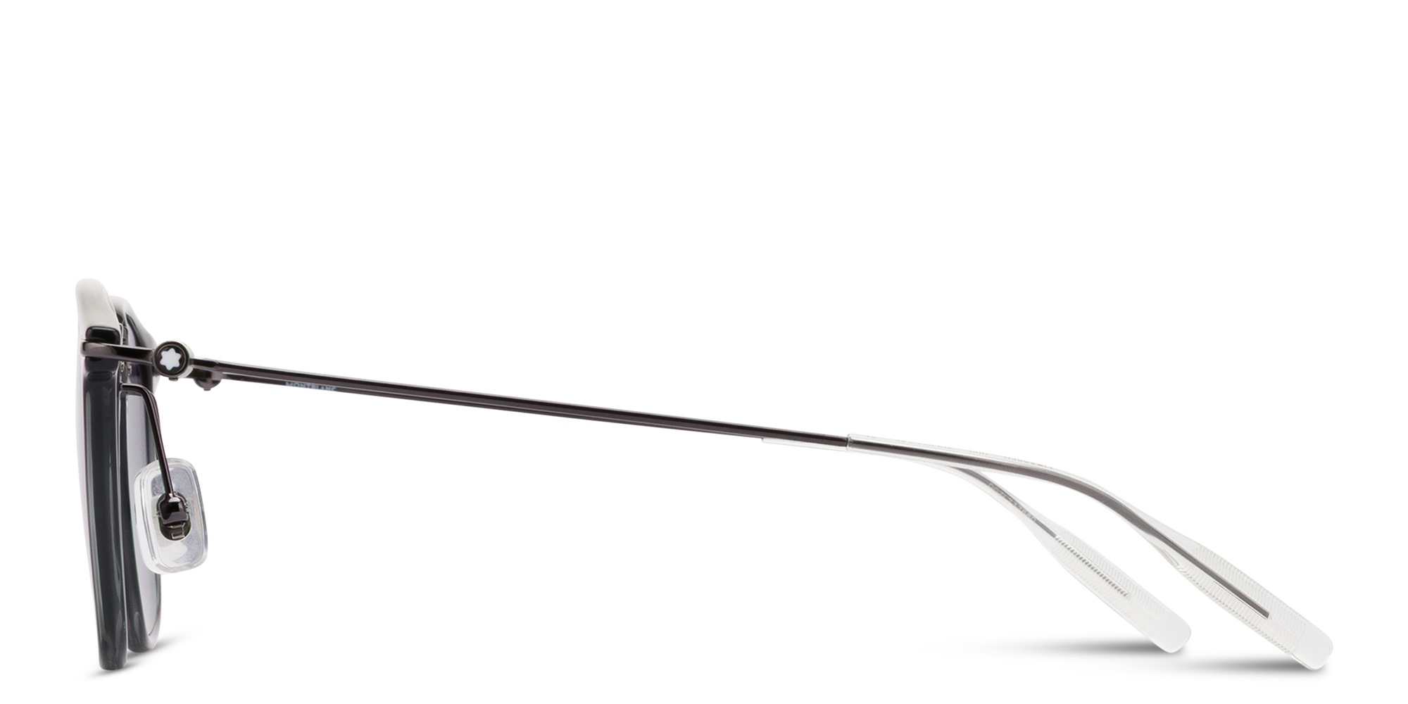 Shop MONTBLANC Square Sunglasses in Grey online.