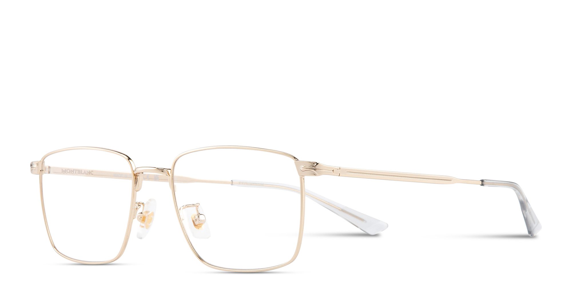 MONTBLANC Square Eyeglasses in Gold – Product Photo 2