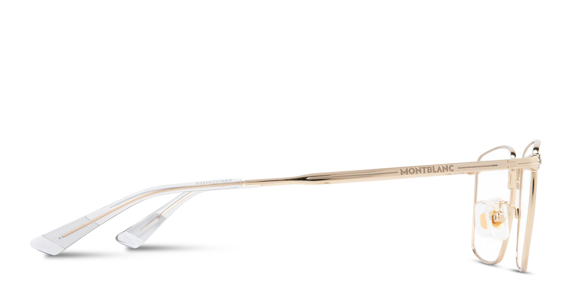 MONTBLANC Square Eyeglasses in Gold – Product Photo 3