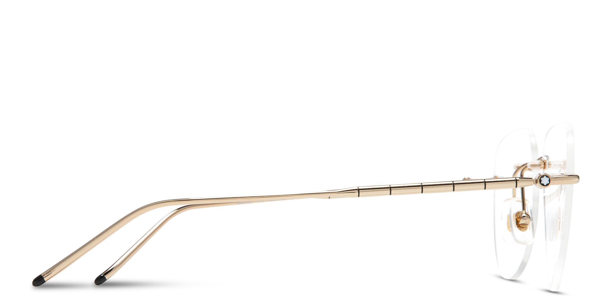 MONTBLANC Rimless Pilot Eyeglasses in Gold – Product Photo 3