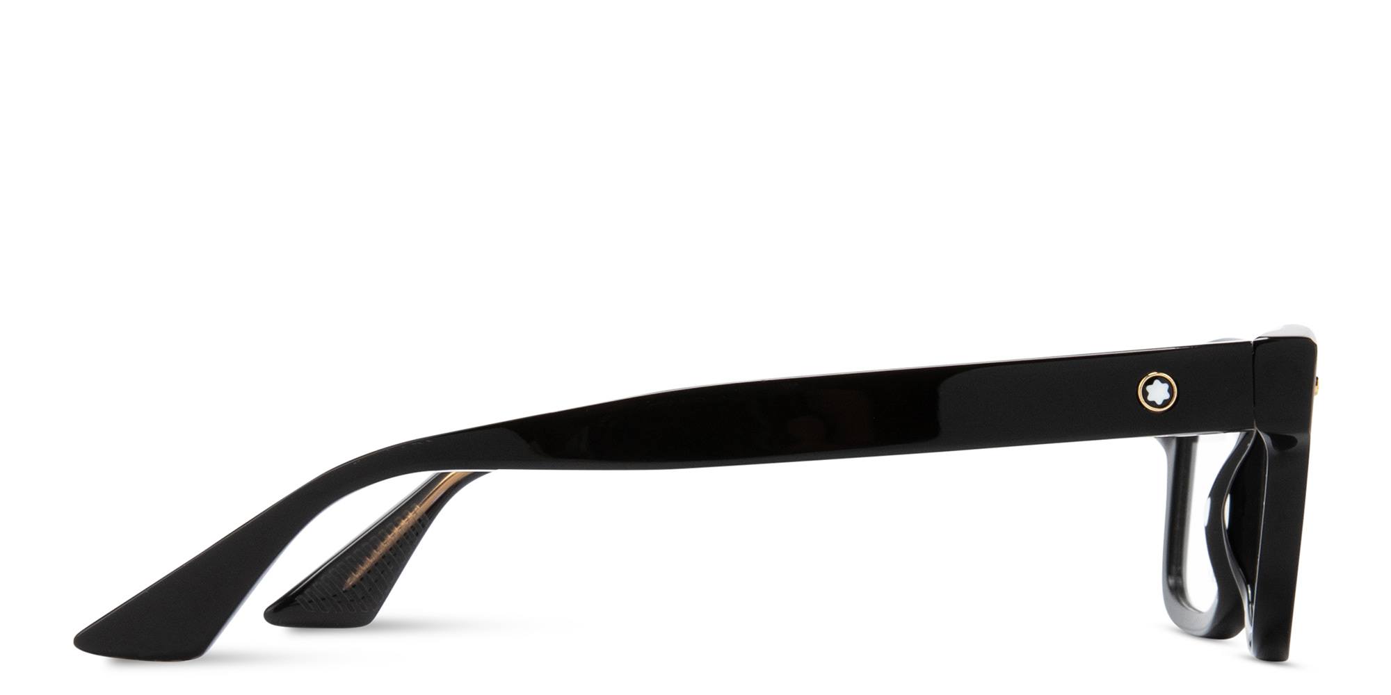 Shop MONTBLANC Rectangle Eyeglasses in Black online.